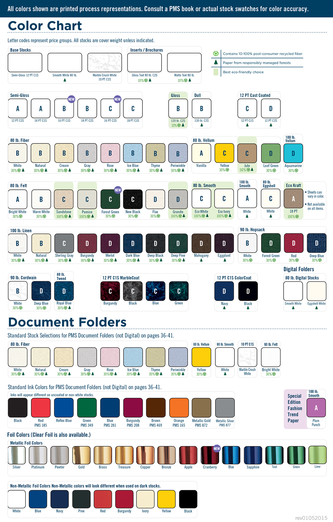 Foil Stamp Color Chart