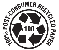 100% Post-Consumer Recycled