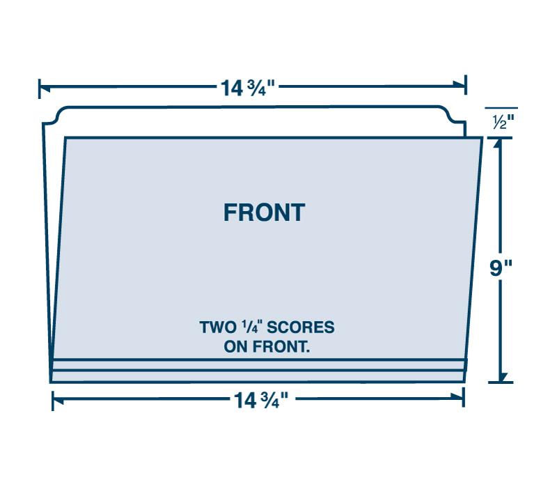 Legal Size File Folder with Full Tab at Top