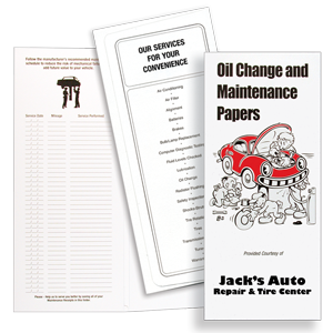 Oil Change & Maintenance Document Folder