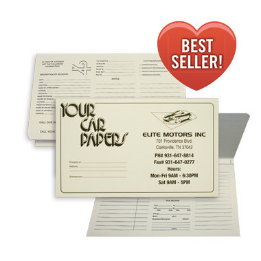 02-01-024 Your Car Papers Glove Box Folder