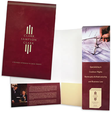 Legal Size Two Pocket Folder with Info Flap