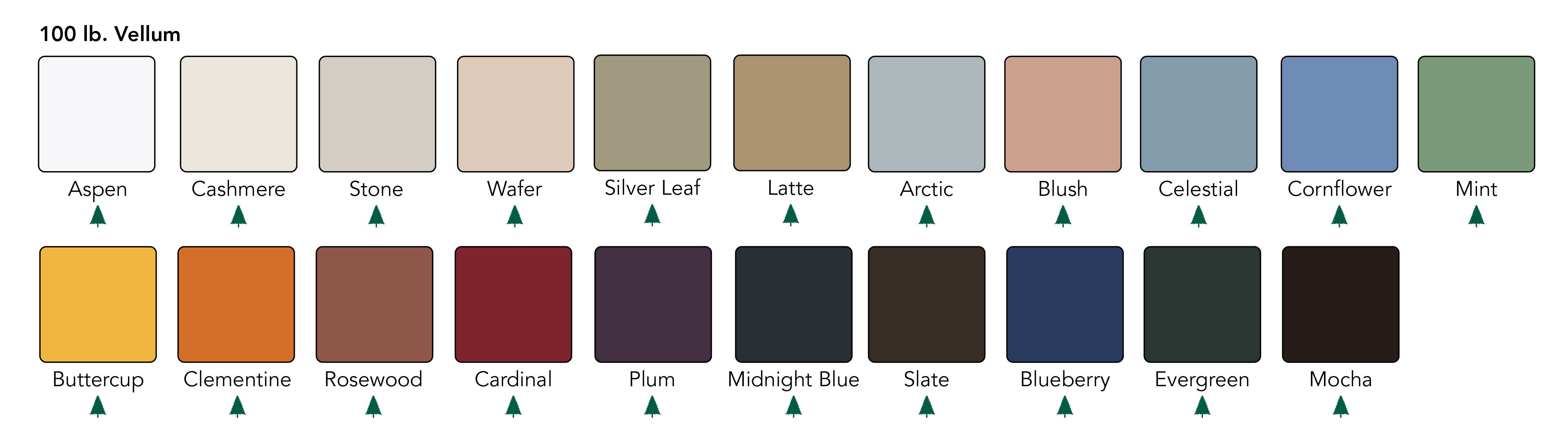 Mosaic Stock Color Chart