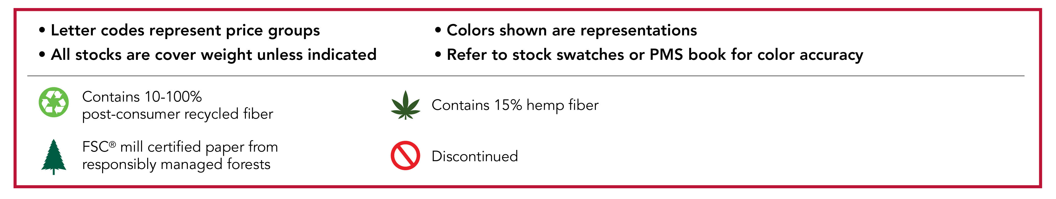 Stock Color Chart