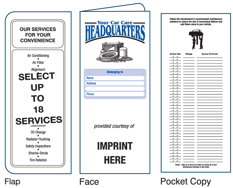 Car Care Document Folder