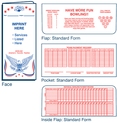 Patriotic Bowling Document Folder