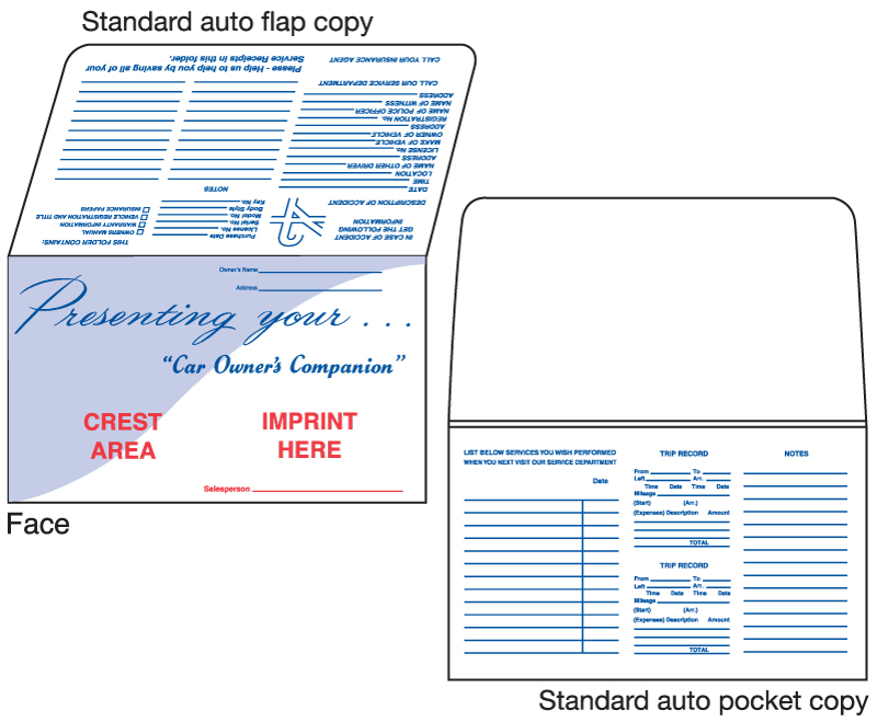 Car Owner's Companion Glove Box Folder