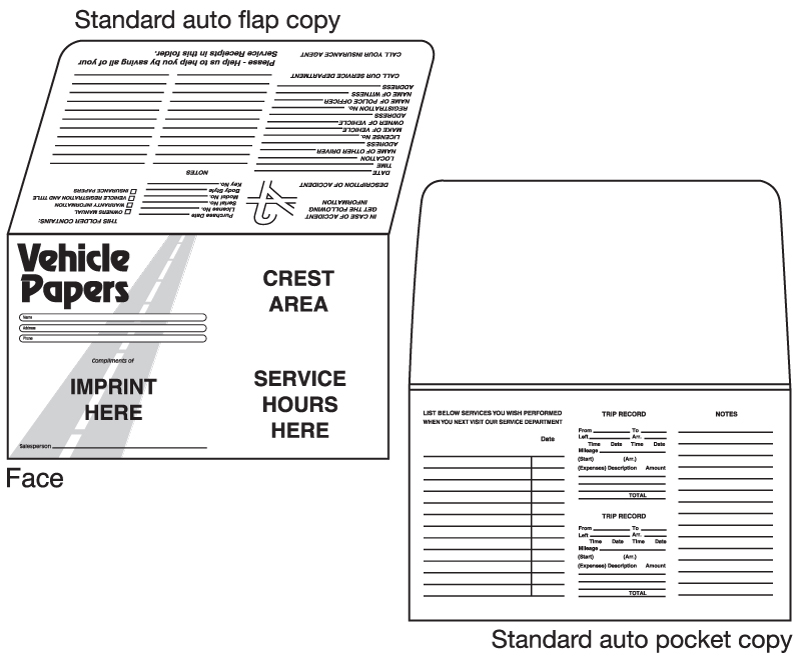 Vehicle Papers Glove Box Folder
