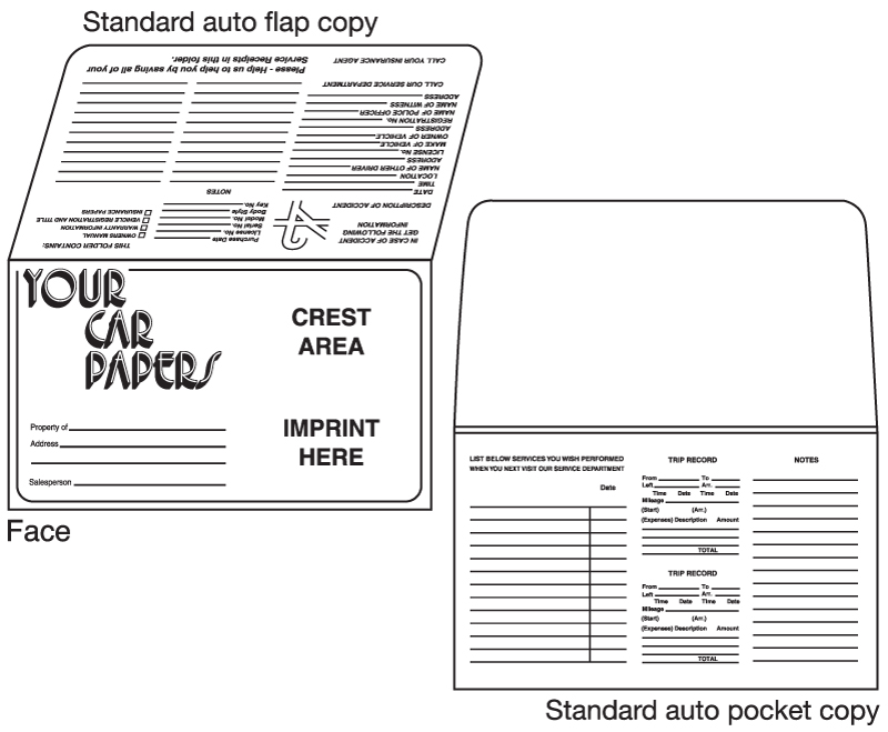 Your Car Papers Glove Box Folder