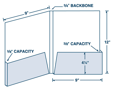 Box Pocket Folder with 3/8" Capacity Pockets