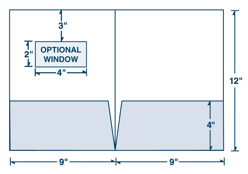 9 x 12 Two Pocket Folder