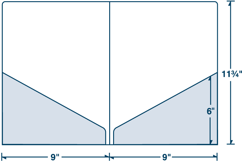 Two Diagonal Pocket Folder