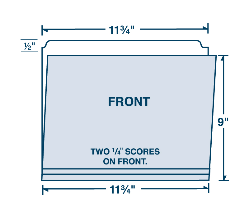 File Folder with Full Tab at Top