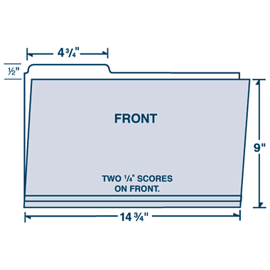 Legal Size File Folder with Tab at Left (1st Position)