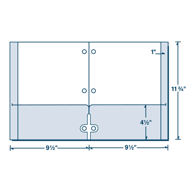 School Folder with Continuous Pocket & 3-Hole Punch