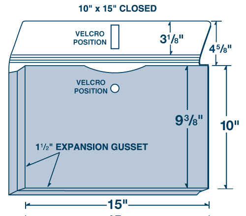 15" x 10" Sealed Expansion Portfolio 1 1/2"