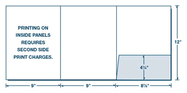 Three Panel, One Right Pocket Folder