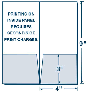 4" x 9" Two Pocket Folder