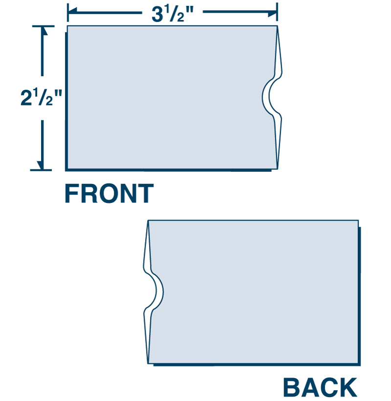 3 1/2" x 2 1/2" Digital Print Card Sleeve