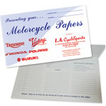 02-01-003 Motorcycle Papers Document Folder