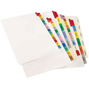 Mylar Standard Index Tabs