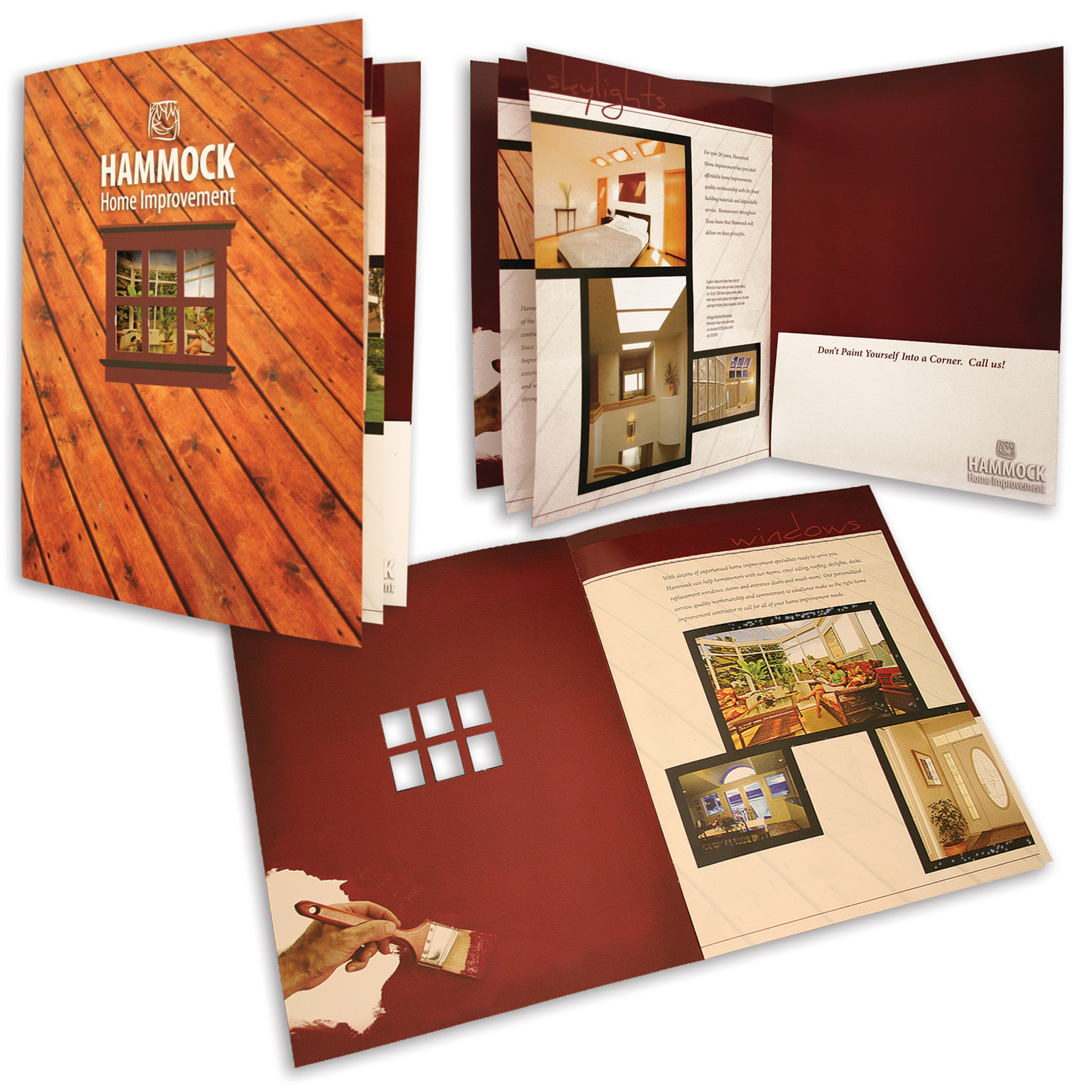 Special Window Registered to Print and Coordinating Stitched Brochure
