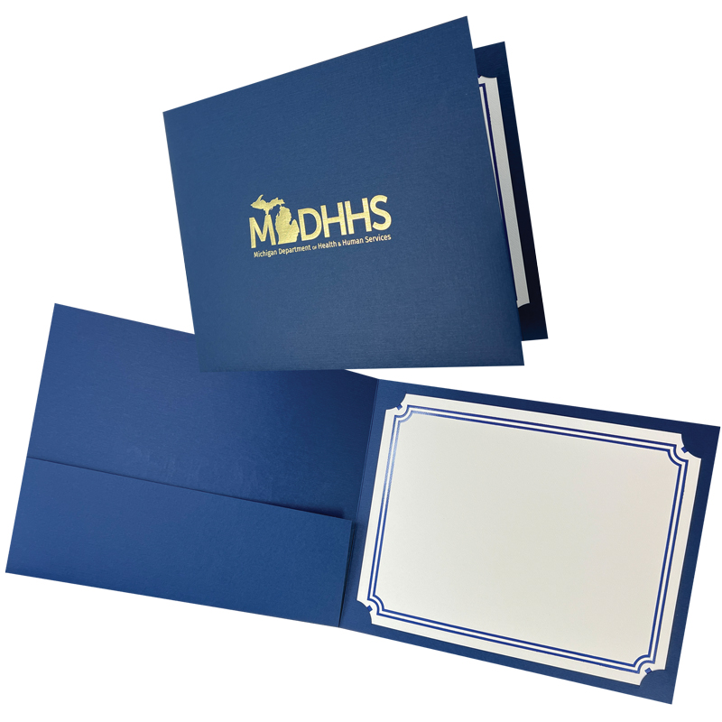 08-06-CER Landscape Pocket Folder with Certificate Slits